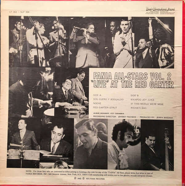 Fania All Stars : Vol. 2 Recorded "Live" At The Red Garter (LP, Album, RE)