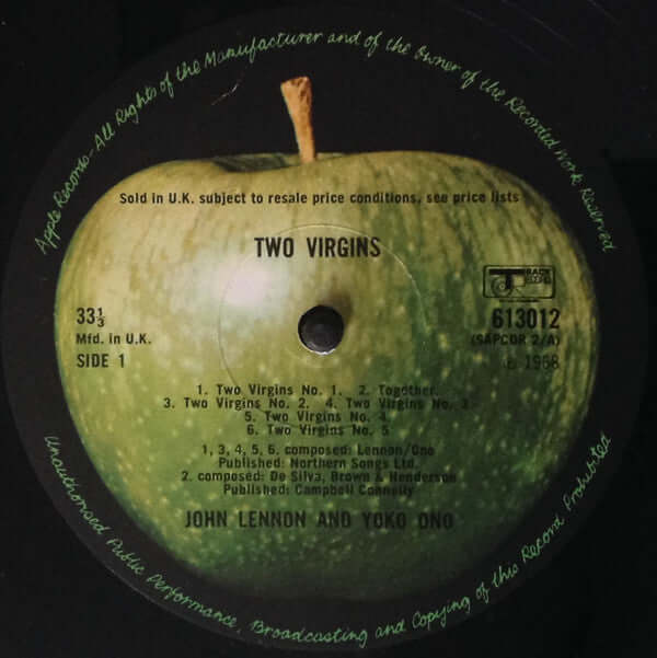 John Lennon & Yoko Ono : Unfinished Music No. 1. Two Virgins (LP, Album)