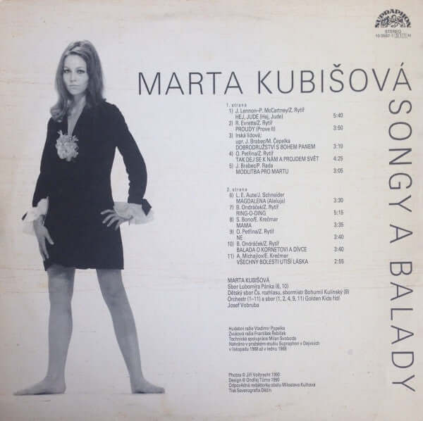 Marta Kubišová : Songy A Balady (LP, Album, RE)