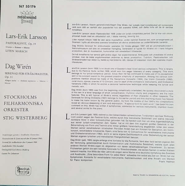 Lars-Erik Larsson / Dag Wirén : Pastoralsvit / Serenad För Stråkorkester (LP)