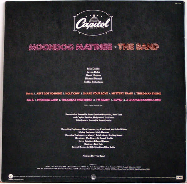 The Band : Moondog Matinee (LP, Album, Pos)
