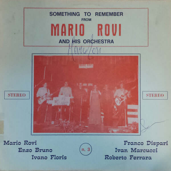 Mario Rovi, Enzo Bruno (2) : Something To Remember From Mario Rovi And His Orchestra (LP)