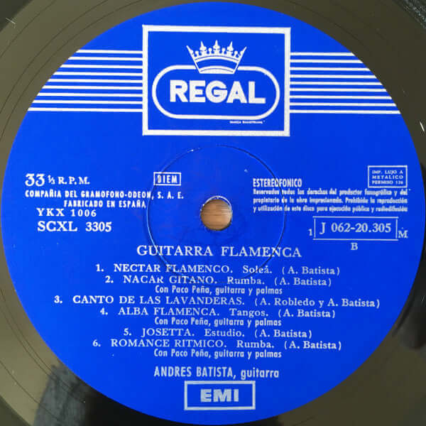 Andrés Batista ~ Guitarra Flamenca (Vinyl) - Djungel & Jazz