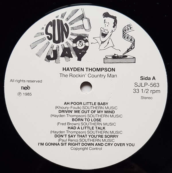 Hayden Thompson ~ The Rockin' Country Man (Vinyl) - Djungel & Jazz