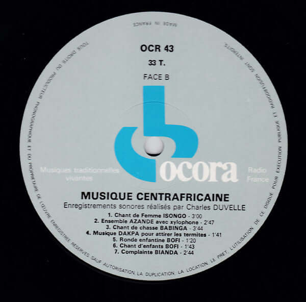 Various : Musique Centrafricaine (LP, Album)