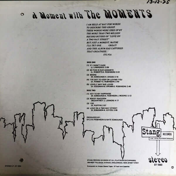 The Moments : A Moment With The Moments (LP, Album)