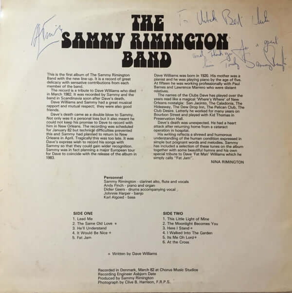 Sammy Rimington Band ~ Sammy Rimington Band (Vinyl) - Djungel & Jazz