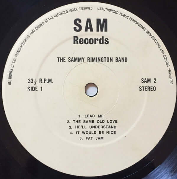 Sammy Rimington Band ~ Sammy Rimington Band (Vinyl) - Djungel & Jazz