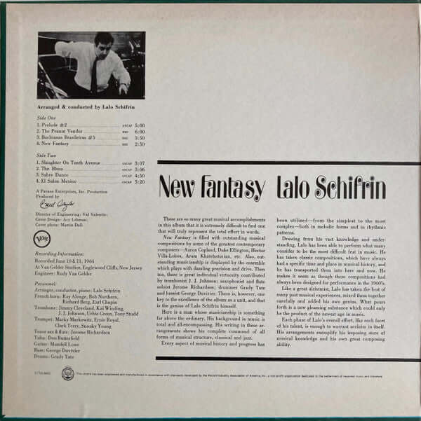 Lalo Schifrin : New Fantasy (LP, Album, Mono)