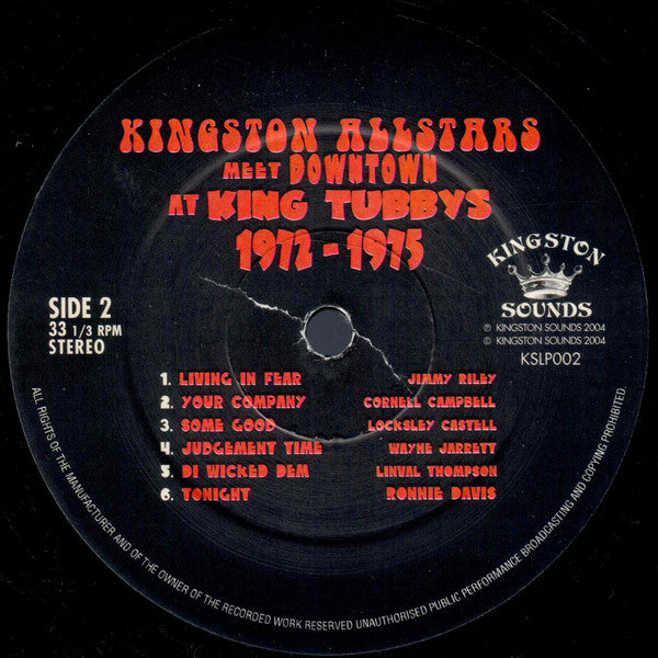 Various : Kingston Allstars Meet Downtown At King Tubby's 1972-1975 (LP, Comp)