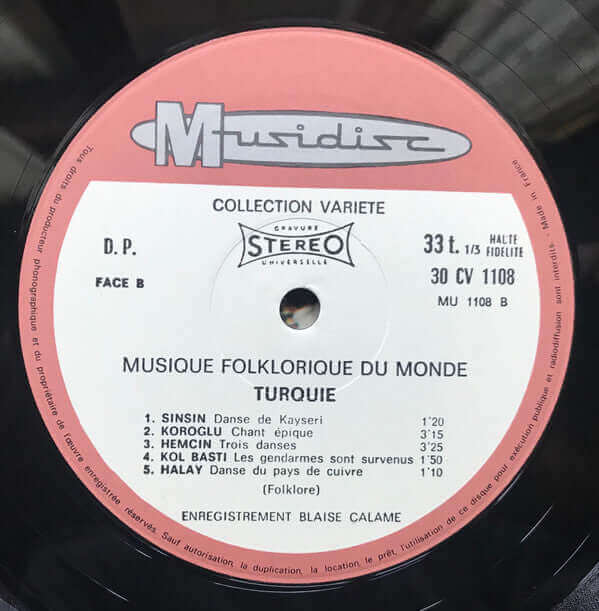 Blaise Calame ~ Turquie (Vinyl) - Djungel & Jazz