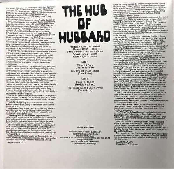 Freddie Hubbard : The Hub Of Hubbard (LP, Album, Gat)