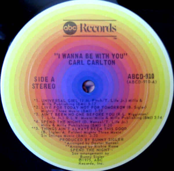 Carl Carlton : I Wanna Be With You (LP, Album, San)