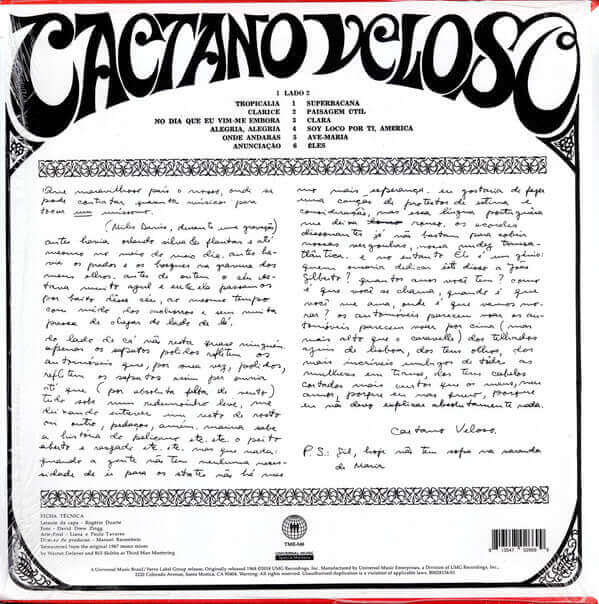 Caetano Veloso ~ Caetano Veloso (Vinyl) - Djungel & Jazz
