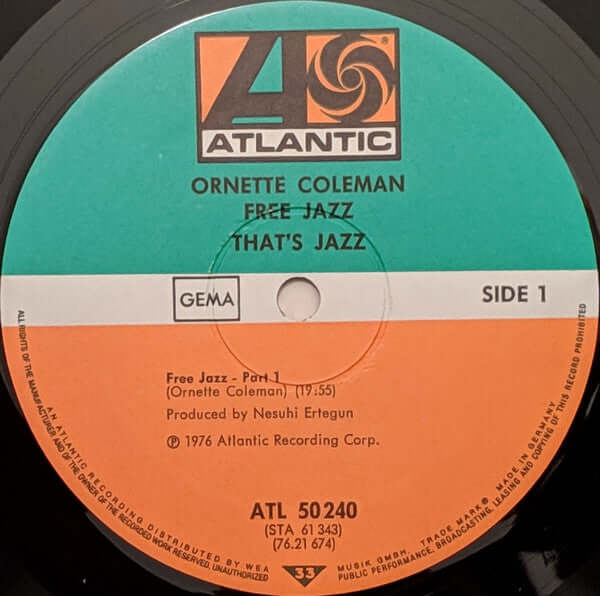 Ornette Coleman : Free Jazz (LP, Album, RE, Gat)