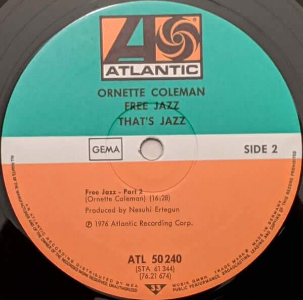 Ornette Coleman : Free Jazz (LP, Album, RE, Gat)