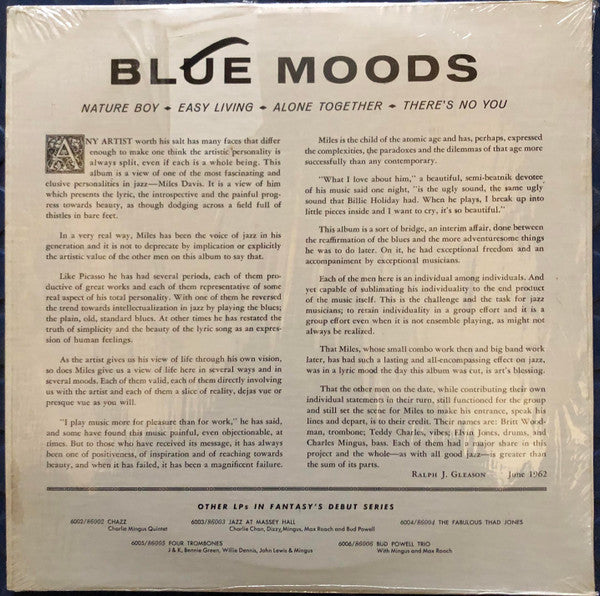 Miles Davis : Blue Moods (LP, Mono)