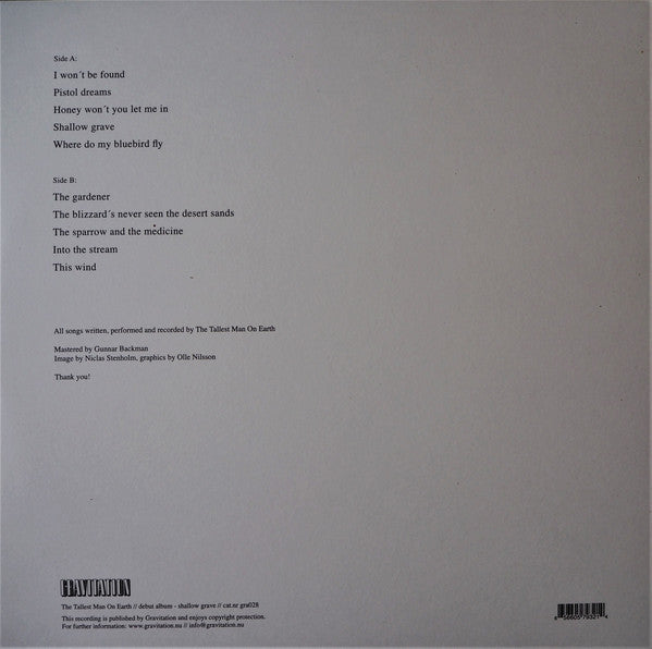 The Tallest Man On Earth ~ Shallow Grave (Vinyl) - Djungel & Jazz
