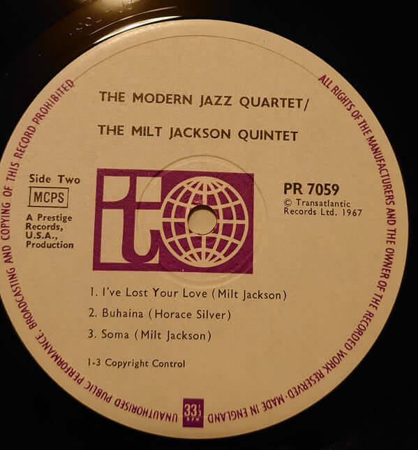 The Modern Jazz Quartet / Milt Jackson Quintet : Modern Jazz Quartet / Milt Jackson Quintet (LP, Comp, RE, RM)