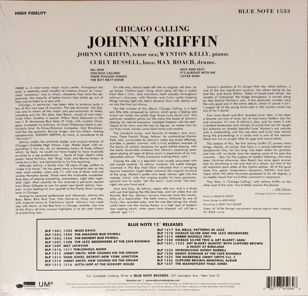 Johnny Griffin ~ Introducing Johnny Griffin (Vinyl) - Djungel & Jazz