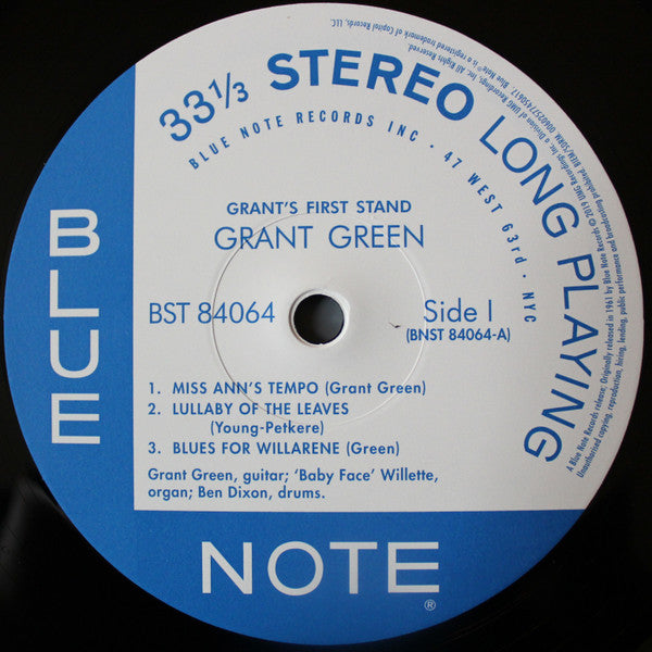 Grant Green ~ Grant's First Stand (Vinyl) - Djungel & Jazz