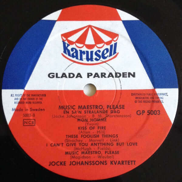 Jocke Johanssons Kvartett ~ Music Mæstro, Please (Vinyl) - Djungel & Jazz