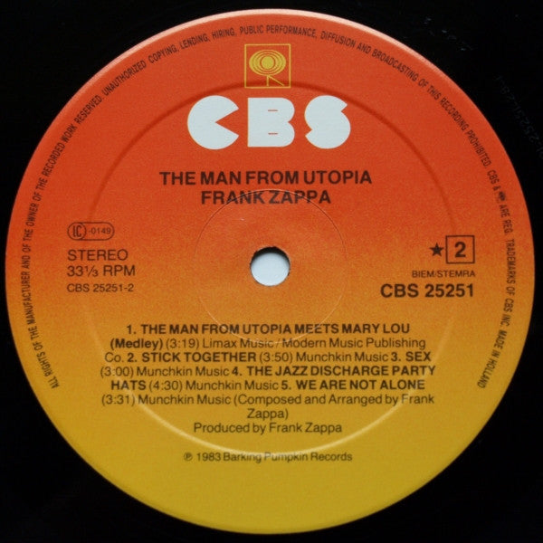 Zappa* : The Man From Utopia (LP, Album)