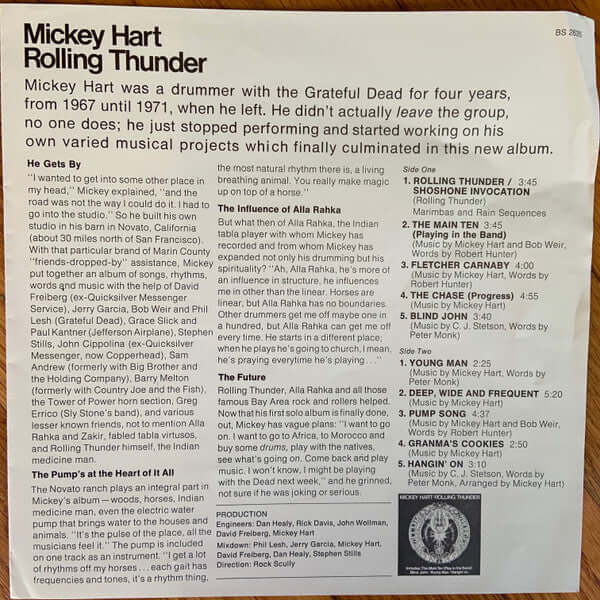 Mickey Hart : Rolling Thunder (LP, Album)