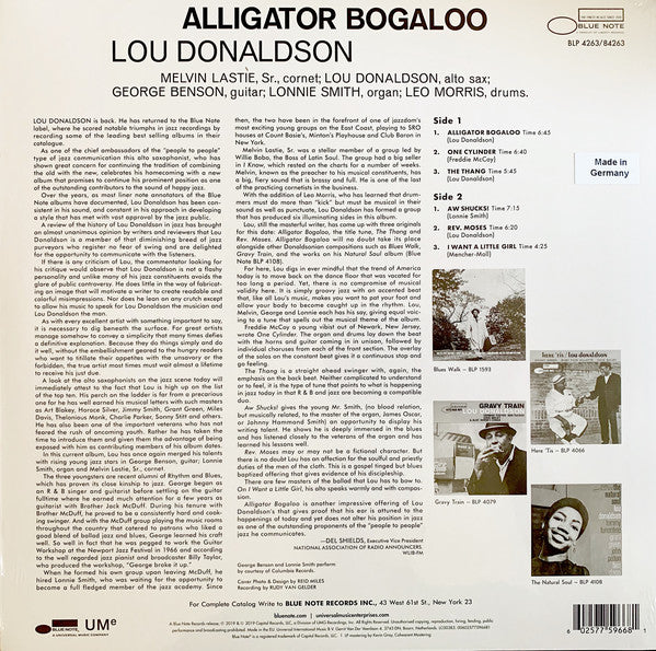 Lou Donaldson ~ Alligator Bogaloo (Vinyl) - Djungel & Jazz