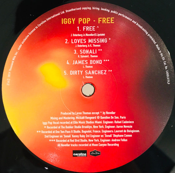 Iggy Pop ~ Free (Vinyl) - Djungel & Jazz