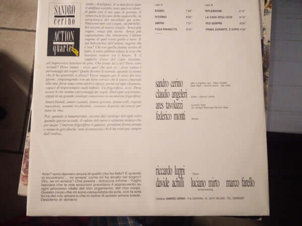 Sandro Cerino Action Quartet ~ Che Fine Hanno Fatto I Personaggi Dei Sogni (Vinyl) - Djungel & Jazz