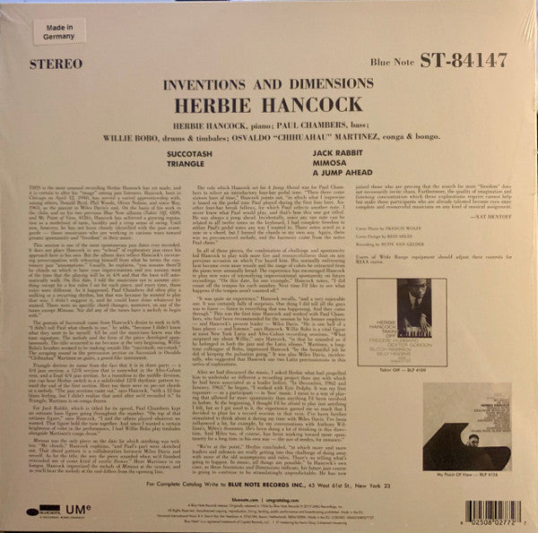 Herbie Hancock ~ Inventions & Dimensions (Vinyl) - Djungel & Jazz