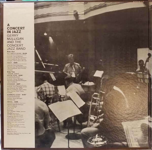 Gerry Mulligan & The Concert Jazz Band : Gerry Mulligan Presents A Concert In Jazz (LP, Album, Mono, MGM)