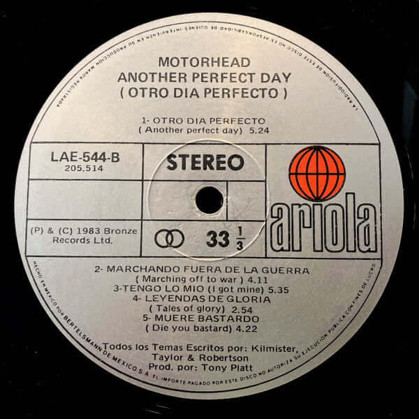 Motörhead : Another Perfect Day (LP, Album)