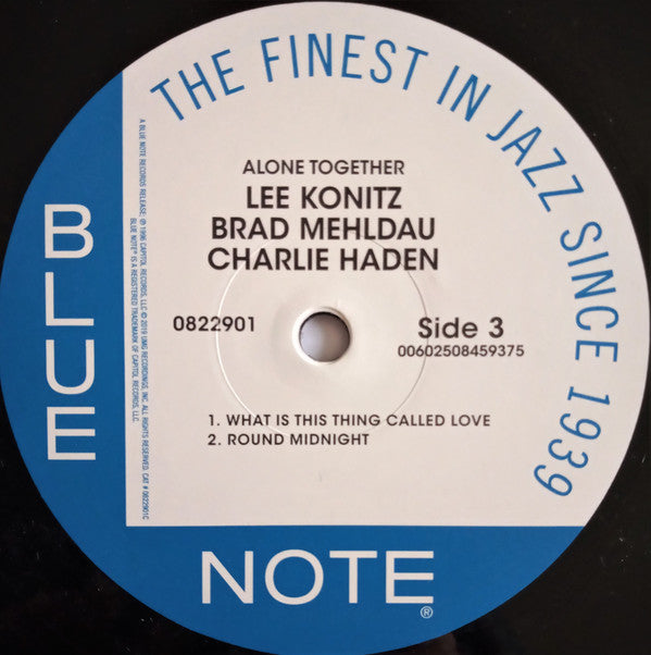 Lee Konitz & Brad Mehldau & Charlie Haden ~ Alone Together (Vinyl) - Djungel & Jazz