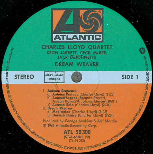 The Charles Lloyd Quartet : Dream Weaver (LP, Album, RE)