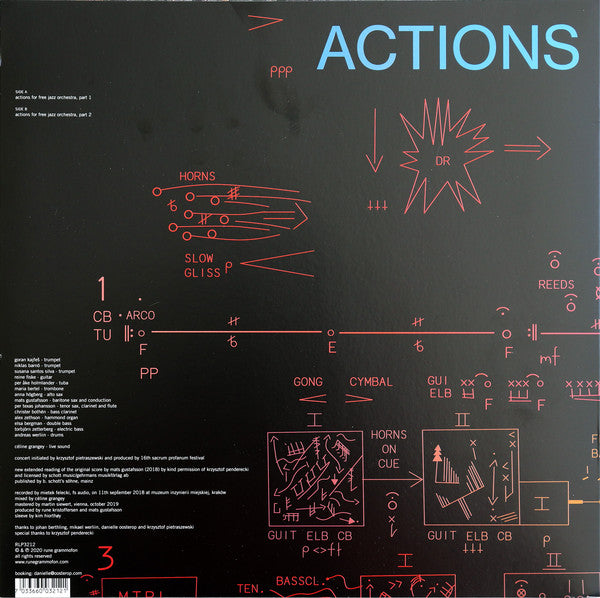 Fire! Orchestra, Krzysztof Penderecki ~ Actions (Vinyl) - Djungel & Jazz