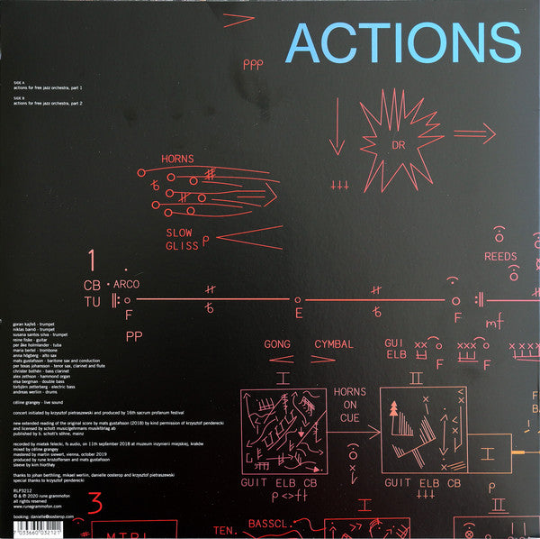 Fire! Orchestra, Krzysztof Penderecki : Actions (LP, Album, Ltd)
