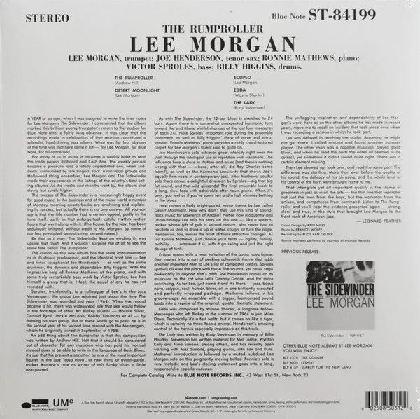 Lee Morgan ~ The Rumproller (Vinyl) - Djungel & Jazz