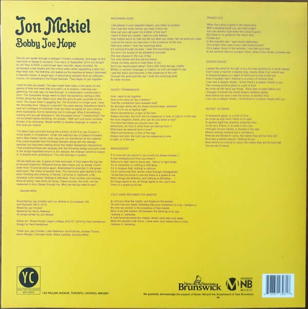 Jon Mckiel ~ Bobby Joe Hope (Vinyl) - Djungel & Jazz