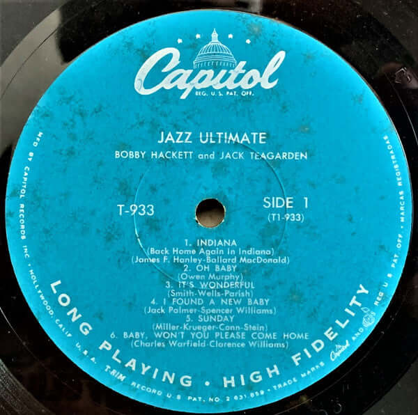 Bobby Hackett & Jack Teagarden : Jazz Ultimate (LP, Album, Mono)