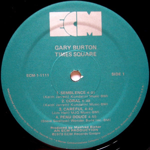 Gary Burton ~ Times Square (Vinyl) - Djungel & Jazz