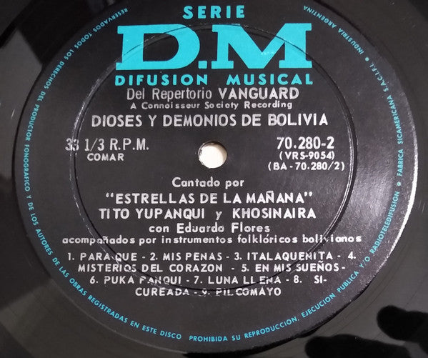 The Morning Stars ~ Dioses y Demonios de Bolivia (Vinyl) - Djungel & Jazz