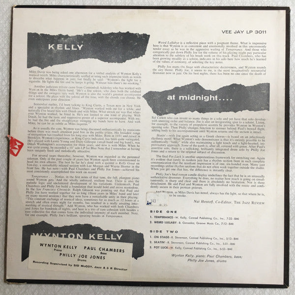 Wynton Kelly : Kelly At Midnite (LP, Album)