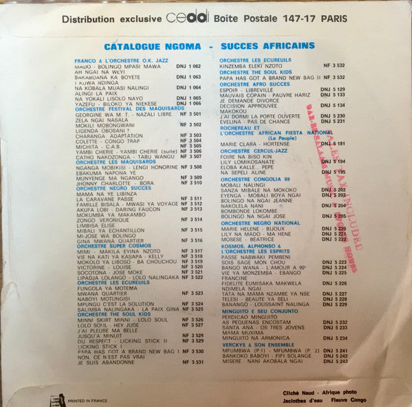 Verckys & Son Ensemble : Mfumbwa (7")