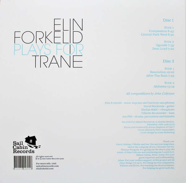 Elin Forkelid : Plays For Trane (2xLP, Album)