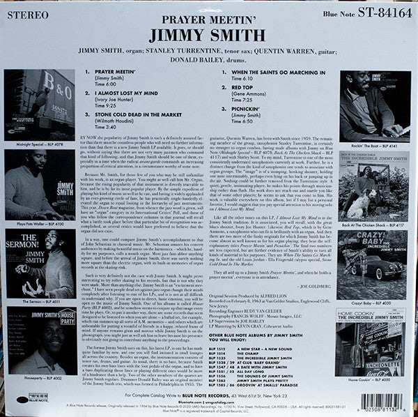 Jimmy Smith With Stanley Turrentine ~ Prayer Meetin' (Vinyl) - Djungel & Jazz