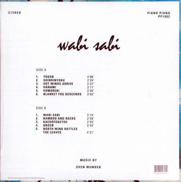 Sven Wunder ~ Wabi Sabi (Vinyl) - Djungel & Jazz
