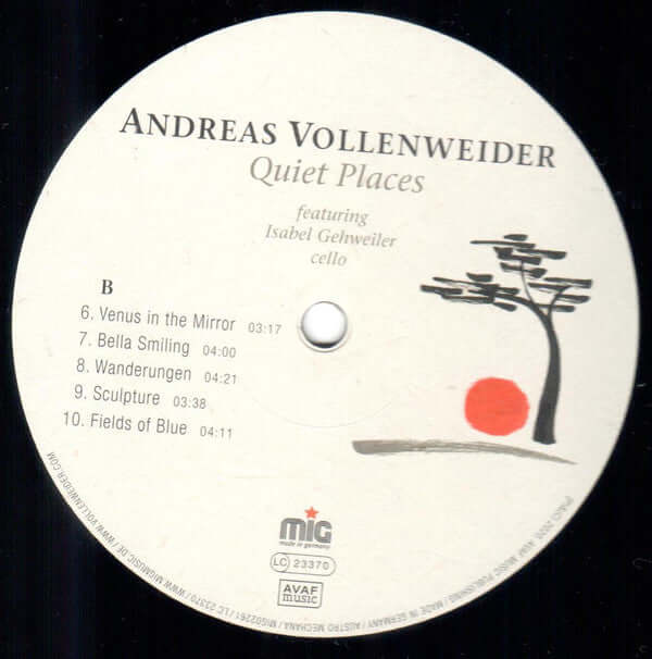 Andreas Vollenweider Featuring Isabel Gehweiler ~ Quiet Places (Vinyl) - Djungel & Jazz