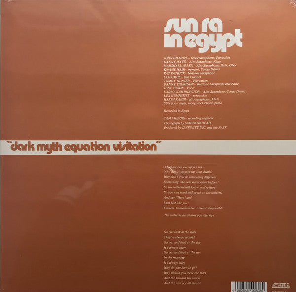 Sun Ra And His Astro-Intergalactic-Infinity-Arkestra ~ Live In Egypt Vol. I (Nature's God) (Dark Myth Equation Visitation) (Vinyl) - Djungel & Jazz